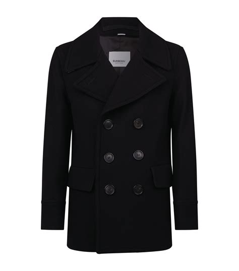 burberry kirkham peacoat|Burberry men's overcoat sale.